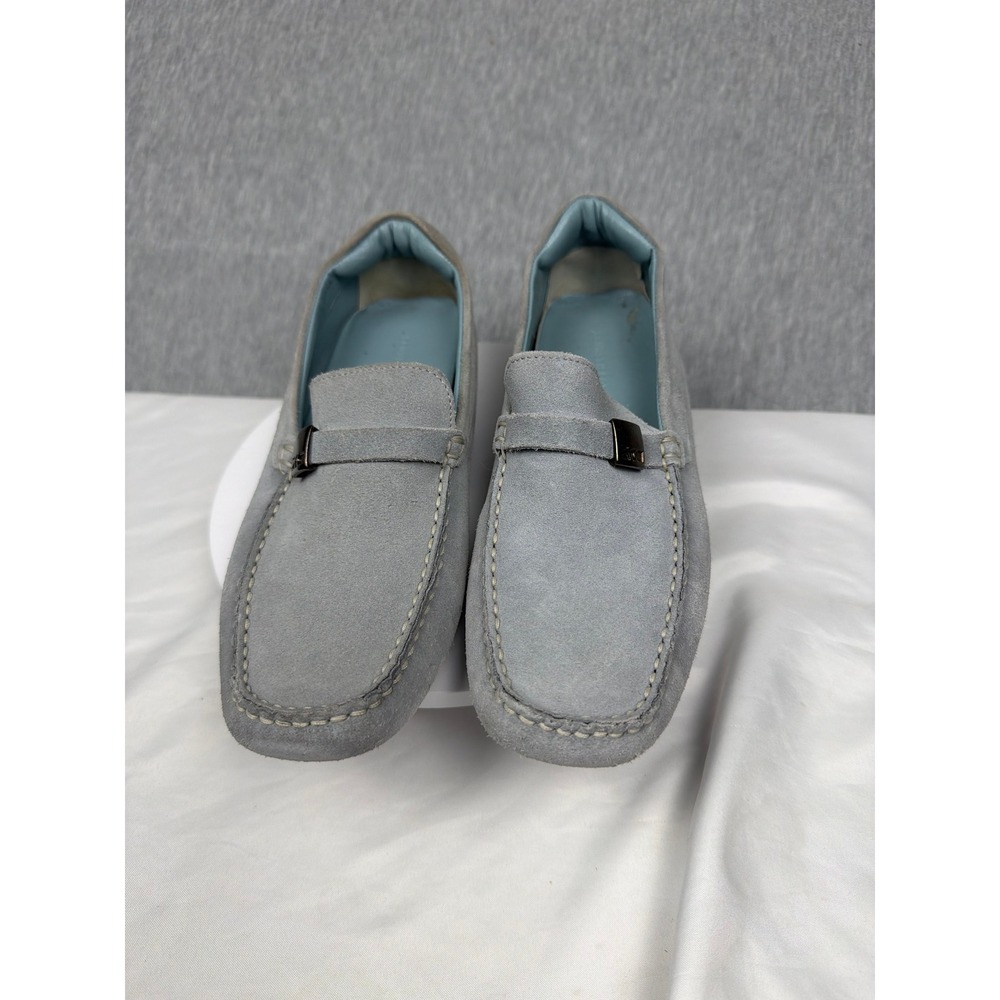 Kenneth Cole Reaction Drive Way Mens Grey Suede Driving Loafers 8.5 L781881